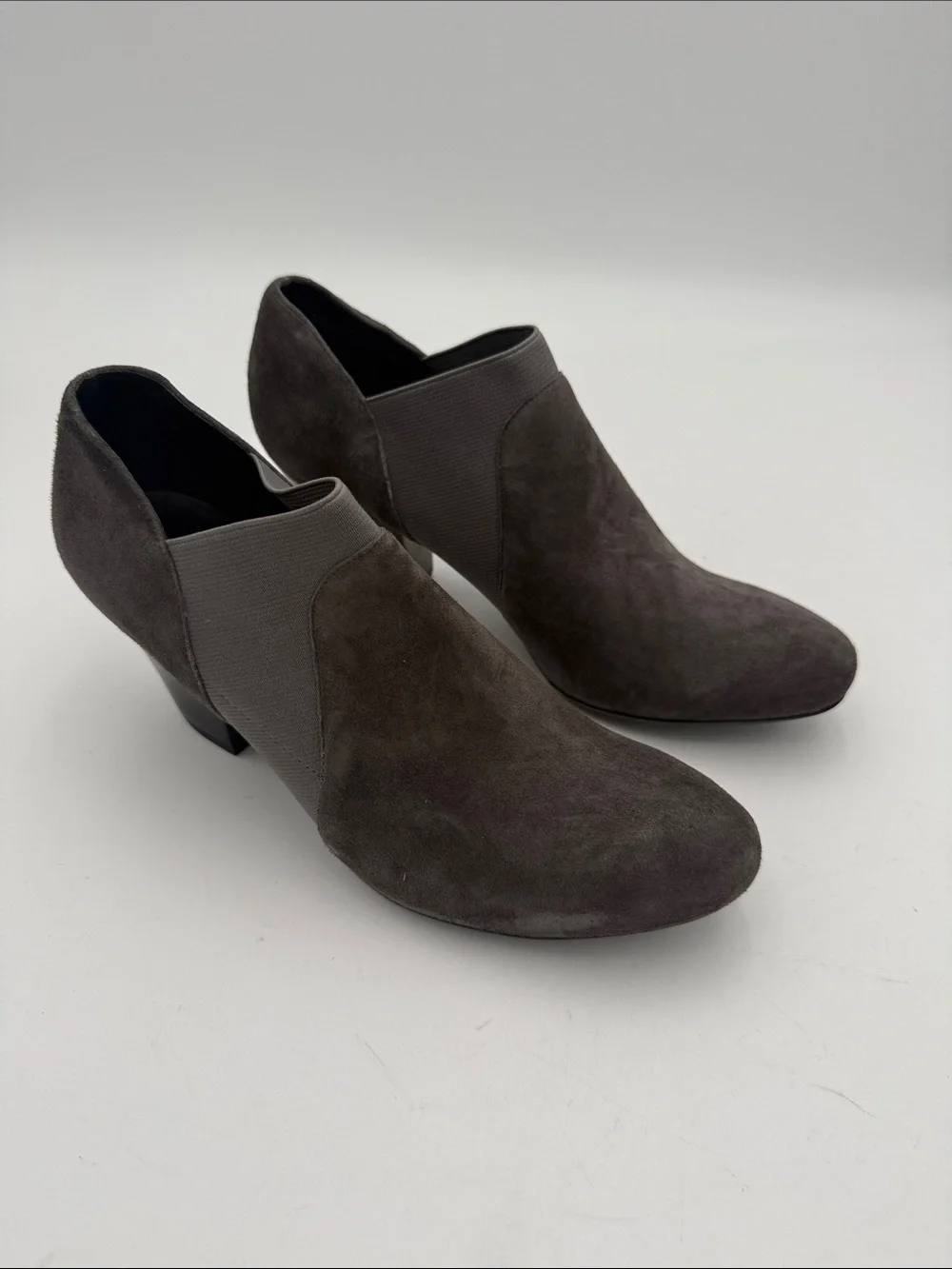 Vaneli Women’s Suede Ankle Booties Dark Gray women 9M casual office fall winter